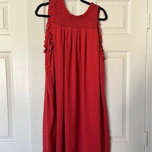 Maurices light red 2x dot dress